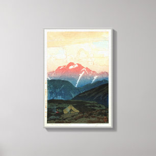 剣山の旭, Mount Tsurugi, Hiroshi Yoshida, Woodcut Canvas Print