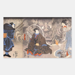 化け猫, 国芳 Apparition of the Monstrous Cat, Kuniyoshi Sticker
