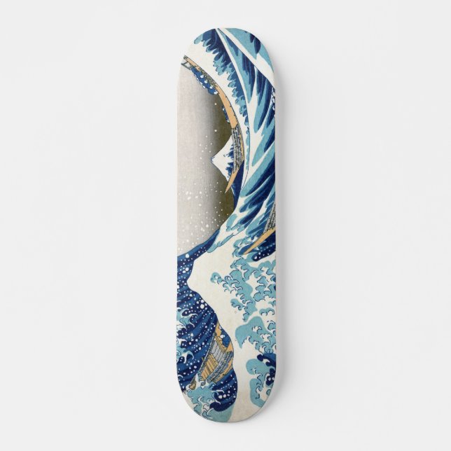 北斎 Great Wave Off Kanagawa Hokusai Fine Art Skateboard (Front)