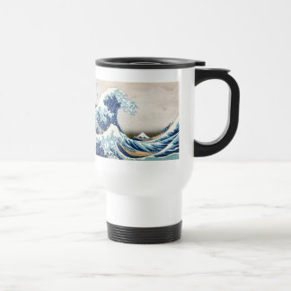 北斎 Great Wave Off Kanagawa Hokusai Fine Art Travel Mug