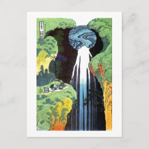 北斎 Hokusai Amida Waterfall Fine Art Postcard