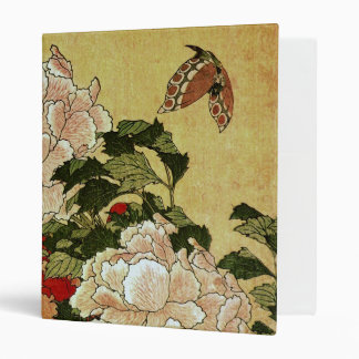 北斎 Hokusai Peonies & Butterflies Fine Art Binder