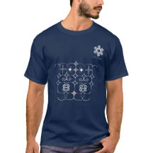 北海道　アイヌ柄　シャツ　Hokkaido Ainu pattern T-shirt