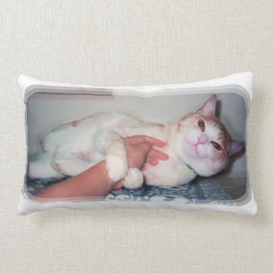 可愛い猫["You can hold me often" a cat 'kawaii Lumbar Pillow