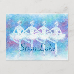 四羽の白鳥の踊りポストカード POSTCARD