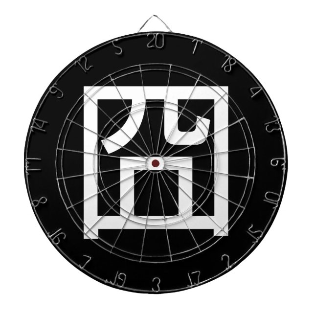 囧 Jiong Chinese Orz Asian Meme Hanzi Emoticon Dartboard (Front)