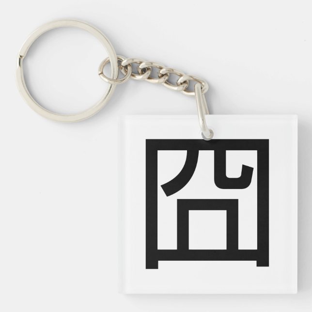 囧 Jiong Chinese Orz Asian Meme Hanzi Emoticon Keychain (Front)