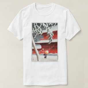 増上寺, 川瀬巴水 Zôjô-ji Temple, Hasui Kawase, Woodcut T-Shirt