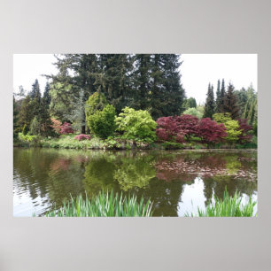 夏季美丽的植物园景观, beautiful botanical garden poster