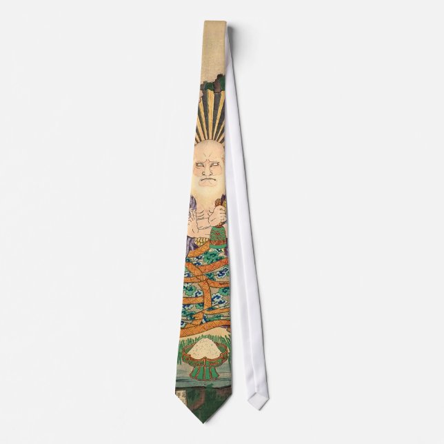 奇術師, 豊国 Magician, Toyokuni, Ukiyo-e Tie (Front)