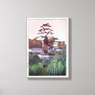 姫路城, Himeji Castle, Hiroshi Yoshida, Woodcut Canvas Print