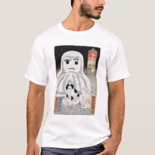 子犬と雪だるま, 国芳 Puppies & Snowman, Kuniyoshi, Ukiyo-e T-Shirt