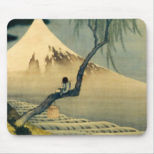 富士と少年, 北斎 Mount Fuji and Boy, Hokusa Mouse Pad