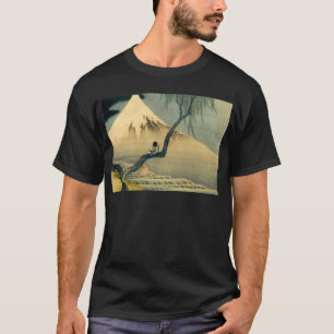 富士と少年, 北斎 Mount Fuji and Boy, Hokusai, Ukiyo-e T-Shirt