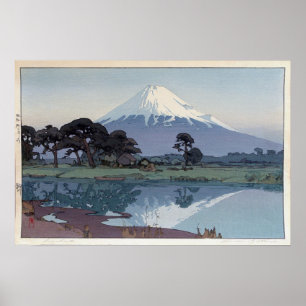 富士山 鈴川, Mt.Fuji, Suzukawa, Yoshida, Wood Poster