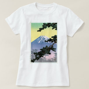 富士山, Mount Fuji, Hasui Kawase, Woodcut T-Shirt