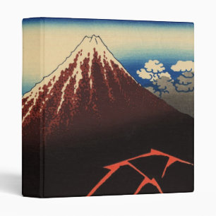 山下白雨, 北斎 Thunder and Mount Fuji, Hokusai, Ukiyo-e Binder