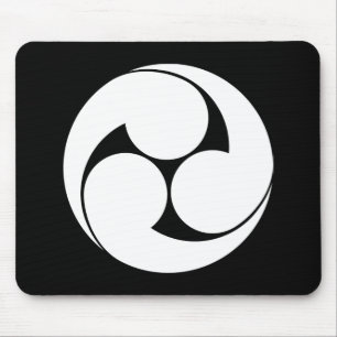 左三つ巴(地抜き) MOUSE PAD
