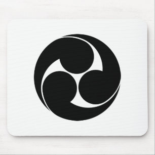 左三つ巴（地抜き） MOUSE PAD