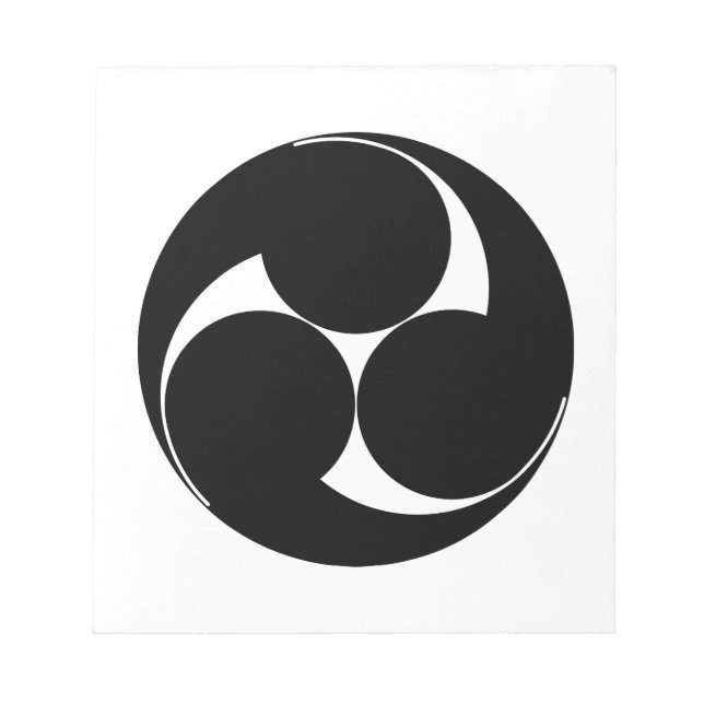 左三つ巴（素描き） NOTEPAD (Front)