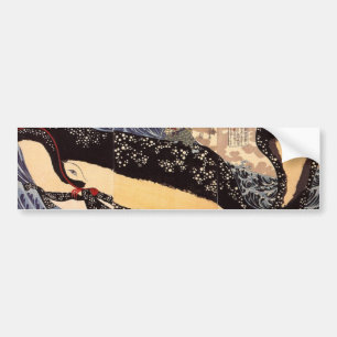 巨鯨, 国芳 Big Whale, Kuniyoshi, Ukiyoe Bumper Sticker
