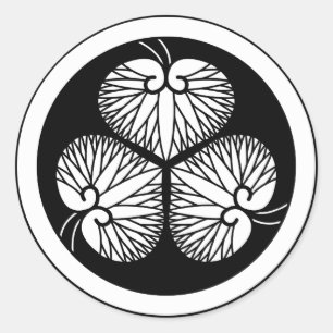 徳川葵（家康・秀忠・家光）１ CLASSIC ROUND STICKER