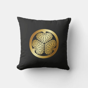 徳川　家紋, Tokugawa KAMON, Japanese Family Crest Throw Pillow