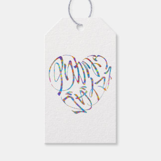 感謝のココロ Thank you 多言語17国語 字抜きカラフル Gift Tags