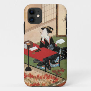 手紙を書く女, 春章 Woman Writing a Letter, Shunsho iPhone 11 Case