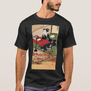 手紙を書く女, 春章 Woman Writing a Letter, Shunsho T-Shirt