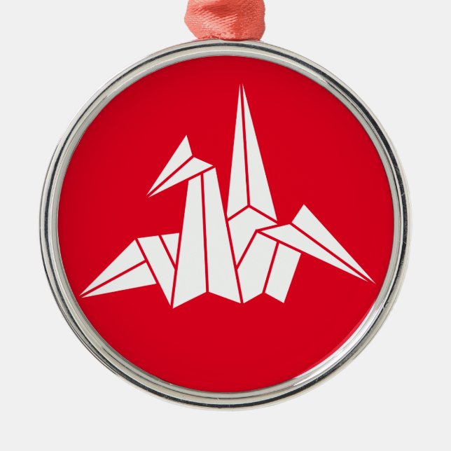 折り鶴 METAL ORNAMENT (Front)