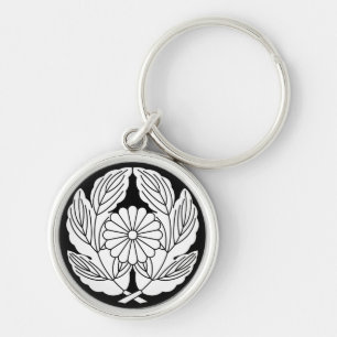 抱き菊の葉に菊 KEYCHAIN