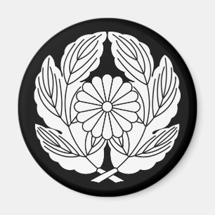 抱き菊の葉に菊 MAGNET