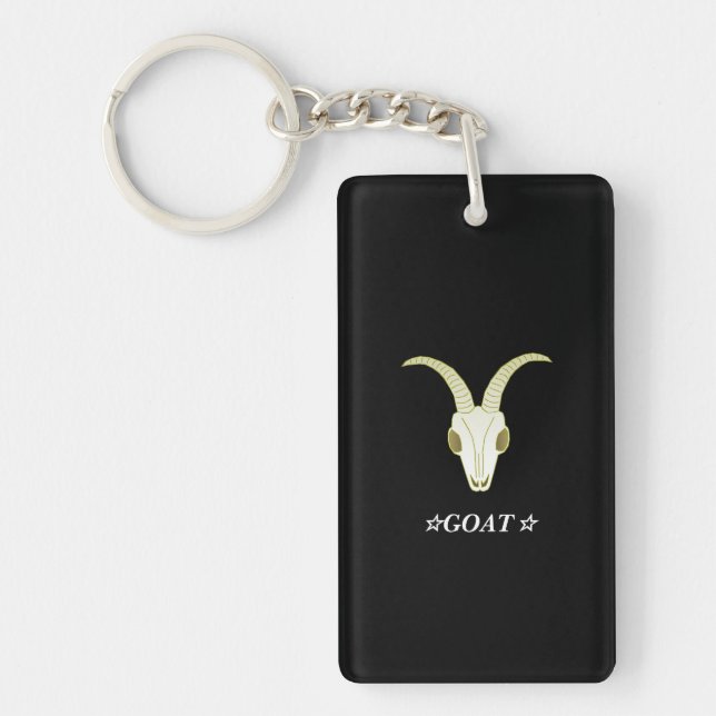 文字　カスタマイズ　GOAT　ブラック　キーホルダー (Devant)
