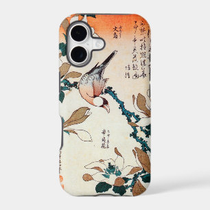 文鳥とコブシ, 北斎 Java Sparrow and Kobushi, Hokusai