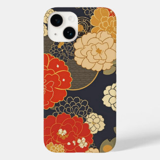 日本の伝統的なヴィンテージデザインを使用したアート作品 花 Case-Mate iPhone 14 CASE