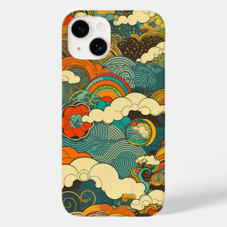 日本の伝統的なヴィンテージデザインを使用したアート作品 雲 Case-Mate iPhone 14 CASE