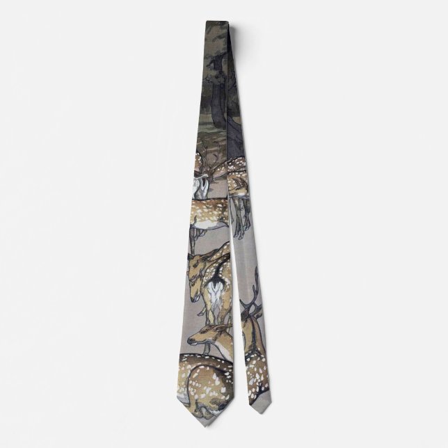 春日大社の鹿, Deer of Kasuga Shrine, Hiroshi Yoshida Tie (Front)