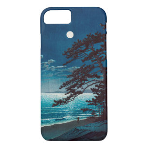 月の二宮海岸, 川瀬巴水 Moon at Ninomiya Beach, Hasui Kawase iPhone 8/7 Case