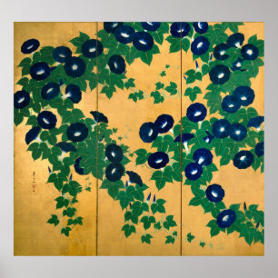 朝顔(部分), 其一 Morning glory(detail), Kiitsu Poster