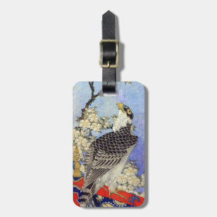 桜にハヤブサ, Falcon & Cherry Blossoms, Hokusai, Ukiyo-e Luggage Tag