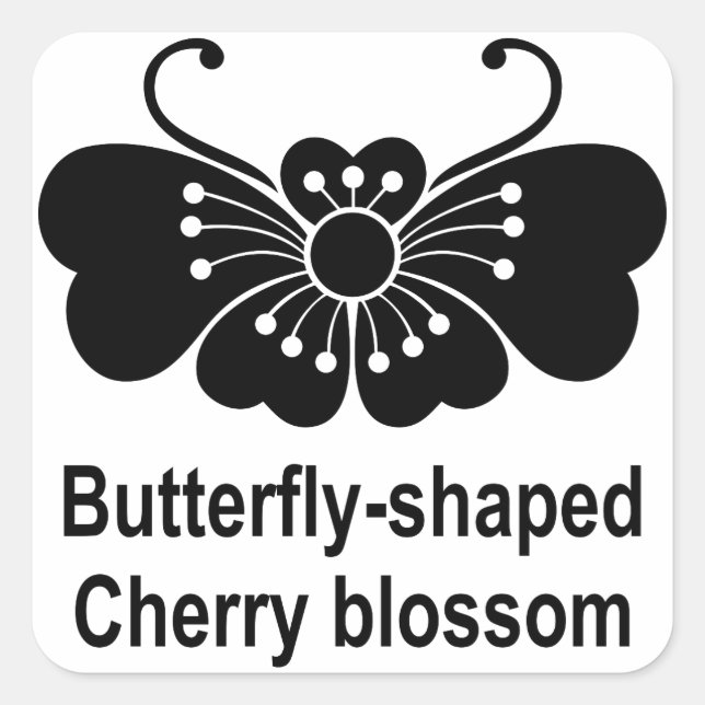 桜胡蝶 SQUARE STICKER (Front)