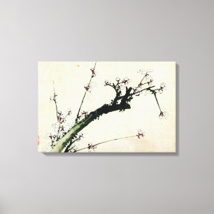 梅花, 北斎 Plum Blossoms, Hokusai Canvas Print