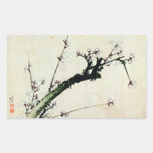 梅花, 北斎 Plum Blossoms, Hokusai, Ukiyo-e Sticker