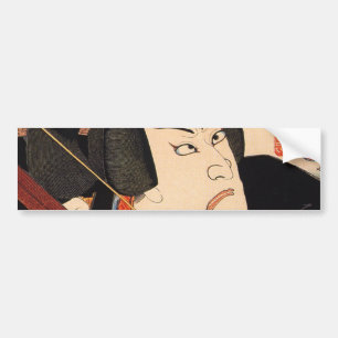 歌舞伎役者, 国芳 Kabuki Actor, Kuniyoshi, Ukiyoe Bumper Sticker