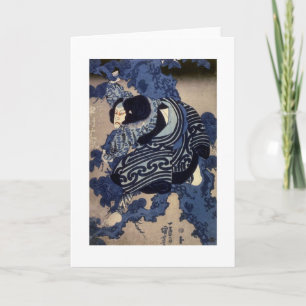 歌 伎 役 者, 国 芳 Kabuki Actor, Kuniyoshi, Ukiyo-e Card