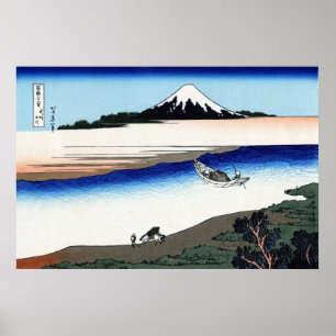 武州玉川, 北斎 View Mt.Fuji from Tamagawa, H Poster