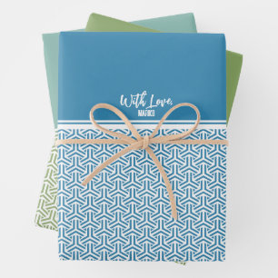 毘沙門亀甲  Bishamon Kikko Japanese traditional pattern Wrapping Paper Sheet