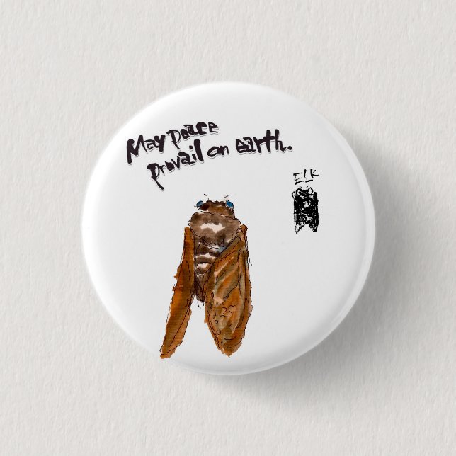 水墨画家であり詩人の「松元えるく」オリジナル缶バッチです。 1 INCH ROUND BUTTON (Front)