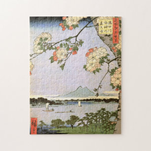 江戸の桜, 広重 Cherry Blossoms of Edo, Hiroshige, Ukiyoe Jigsaw Puzzle